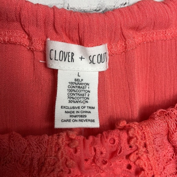 Clover & Scout Handkerchief Halter Top Orange Shirt Size Large - Picture 5 of 9